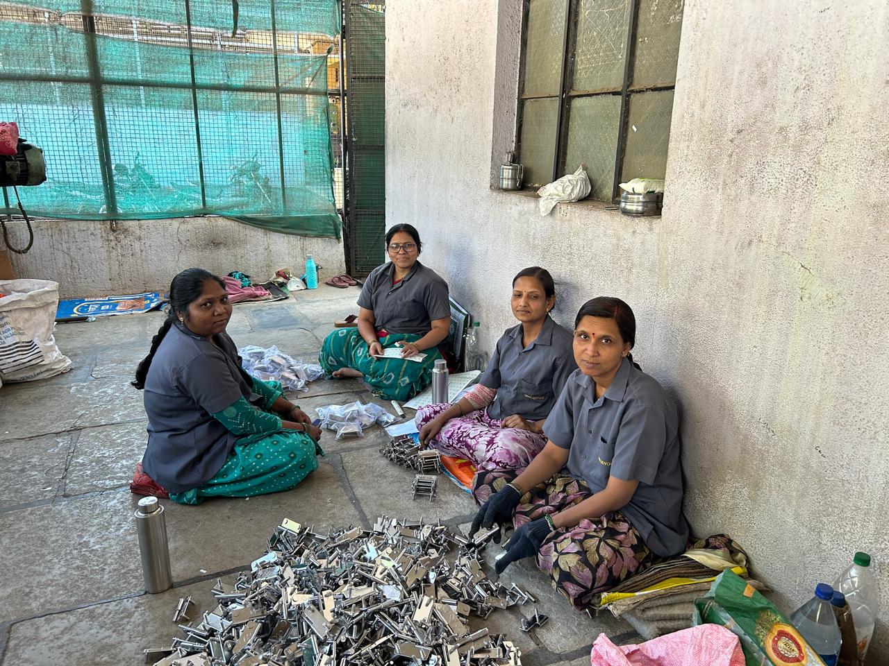 Women workforce at Uma Udyog assembling sheet metal components
